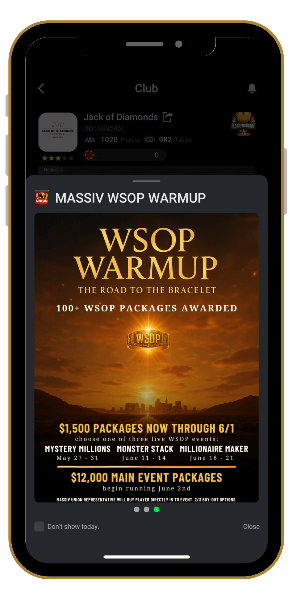 WSOP Warmup is LIVE